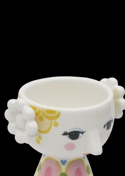 Bjørn Wiinblad Eva Fyrfadsstage Ø6.5 cm gul/lavendel 2 stk.