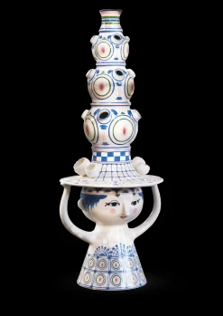 Bjørn Wiinblad Gulvvase H100 cm i fra serien Lady with hat