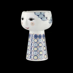 Bjørn Wiinblad Vase H18.5 cm i blå fra serien Eva | Køb her