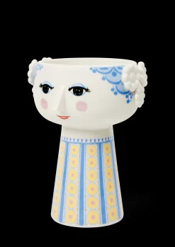 Bjørn Wiinblad Vase H18.5 cm i blå fra serien Eva | Køb her