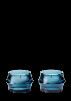 Holmegaard ARC Fyrfadsstage Ø7.2 cm mørk blå 2 stk.