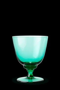 Holmegaard Flow Glas på fod 35 cl emerald green | Køb her