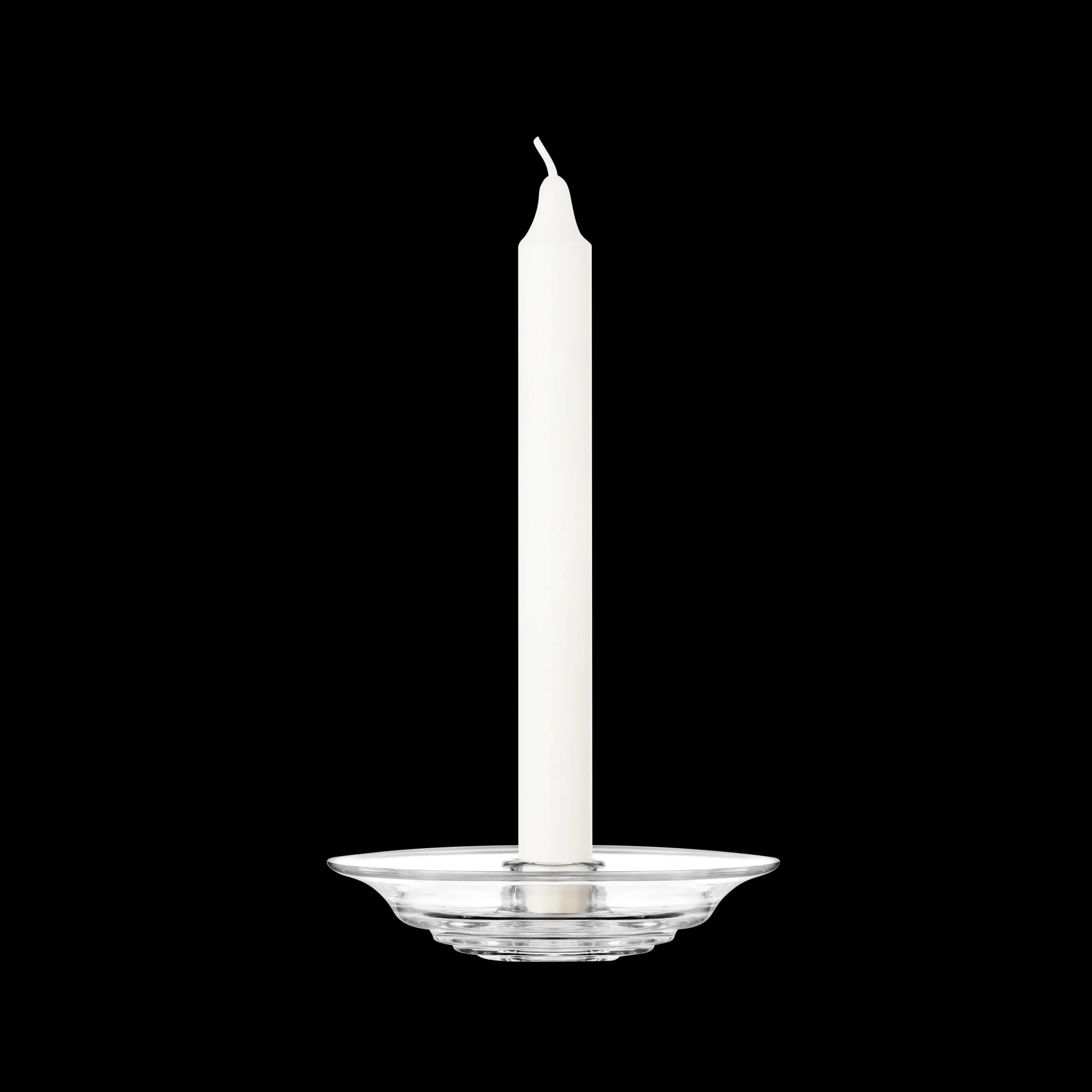 Holmegaard Kronelysestage H3 cm i klar fra serien Flow