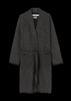 JUNA Badekåbe one size i sort fra serien Reflection