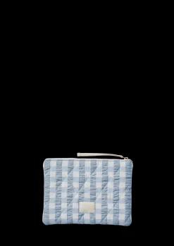 JUNA Bæk&Bølge Dalila Toiletbag 20x14 cm Lys blå/Hvid