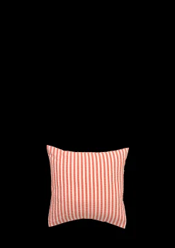 JUNA Bæk&Bølge Lines Pudebetræk 63x60 cm chili/birk DK