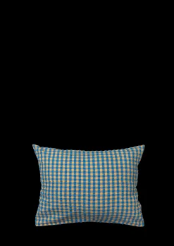 JUNA Bæk&Bølge Pudebetræk 70x50 cm blå/okker NO | Køb her