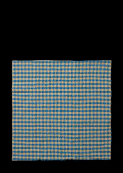 JUNA Bæk&Bølge Pudebetræk 63x60 cm blå/okker DK | Køb her