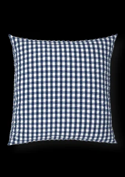 JUNA Bæk&Bølge Pudebetræk 63x60 cm mørk blå/hvid | Køb her