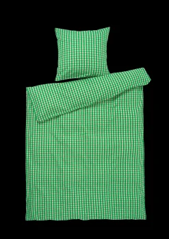 JUNA Bæk&Bølge Sengetøj 140x200 cm grøn/sand DK | Køb her