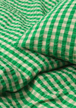 JUNA Bæk&Bølge Sengetøj 140x200 cm grøn/sand DK | Køb her