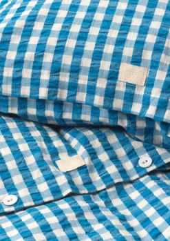 JUNA Bæk&Bølge Sengetøj 220x220 cm blå/birk SE | Køb her