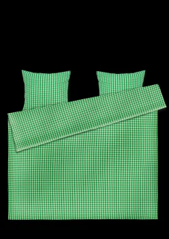 JUNA Bæk&Bølge Sengetøj 220x220 cm grøn/sand SE | Køb her