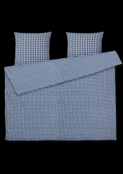 JUNA Bæk&Bølge Sengetøj 200x220 cm mørk blå/hvid | Køb her