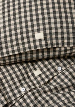 JUNA Bæk&Bølge Sengetøj 140x200 cm sort/sand DK | Køb her