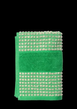 JUNA Check Håndklæde 50x100 cm grøn/sand | Køb her