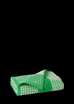 JUNA Check Håndklæde 50x100 cm grøn/sand | Køb her