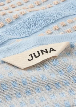 JUNA Check Vaskeklud 30x30 cm lys blå/sand | Køb her