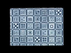 JUNA Dækkeserviet 43x30 cm i blå fra serien Squares