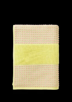 JUNA Håndklæde 70x140 cm i gul fra serien Check | Køb her