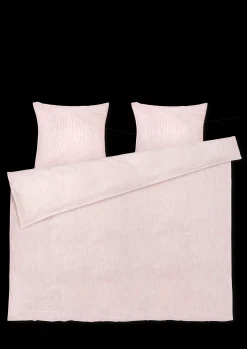 JUNA Monochrome Lines Sengetøj 140x220 cm rosa/hvid