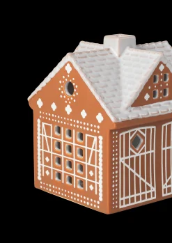 Kähler Gingerbread Lyshus Julestald H11.5 brun | Køb nu