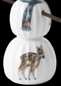 Kähler Hammershøi Christmas Snemand H11.5 hvid m. deko