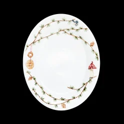 Kähler Hammershøi Christmas Ovalt bordfad hvid m. deko