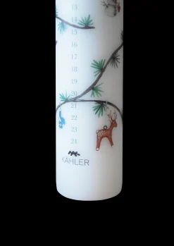 Kähler Hammershøi Christmas Kalenderlys 2024 Ø5 cm hvid deko