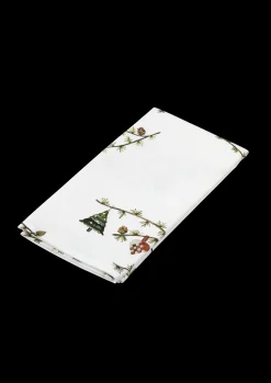 Kähler Hammershøi Christmas Stofserviet 45x45cm hvid m. deko