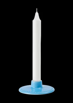 Lyngby Porcelæn Kronelysestage H3 cm i blå | Køb her