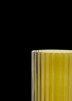 Lyngby Porcelæn Lyngby Vase H15.5 olivengrøn mundblæst glas