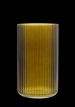 Lyngby Porcelæn Lyngby Vase H25 olivengrøn mundblæst glas