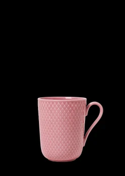 Lyngby Porcelæn Rhombe Color Krus med hank 33 cl rosa