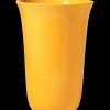 Lyngby Porcelæn Rhombe Color Vase H20 gul porcelæn | Køb her