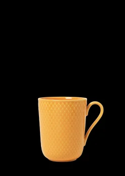 Lyngby Porcelæn Rhombe Color Krus med hank 33 cl gul