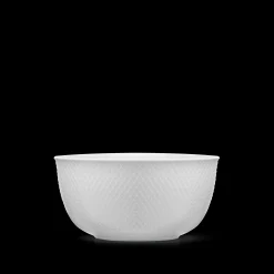 Lyngby Porcelæn Rhombe Serveringsskål Ø17.5 cm hvid