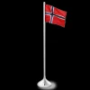 Rosendahl Bordflag norsk H35 cm i sølv fra serien Rosendahl