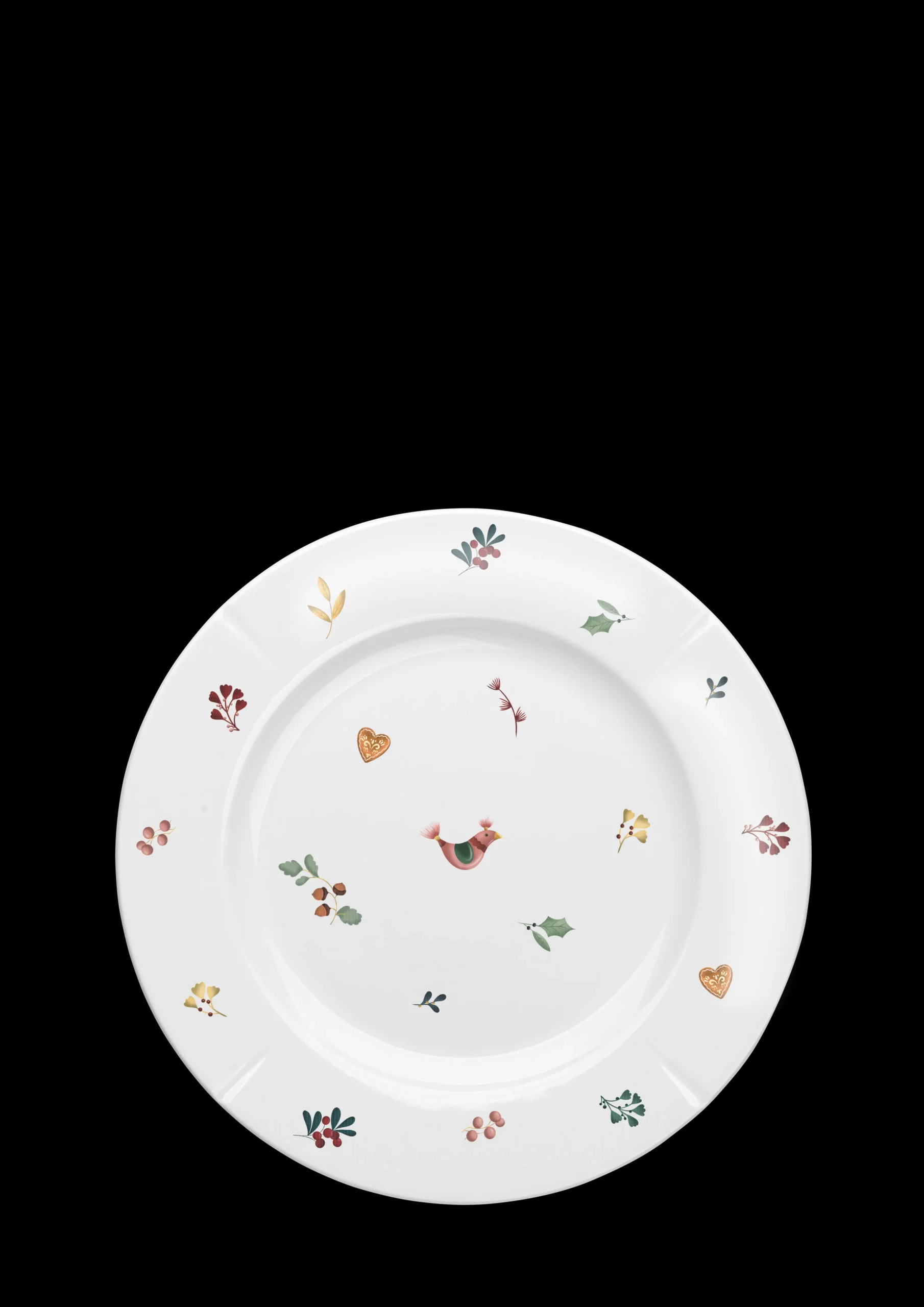 Rosendahl GC Cottage Tallerken Ø23 cm hvid m. deko | Køb nu