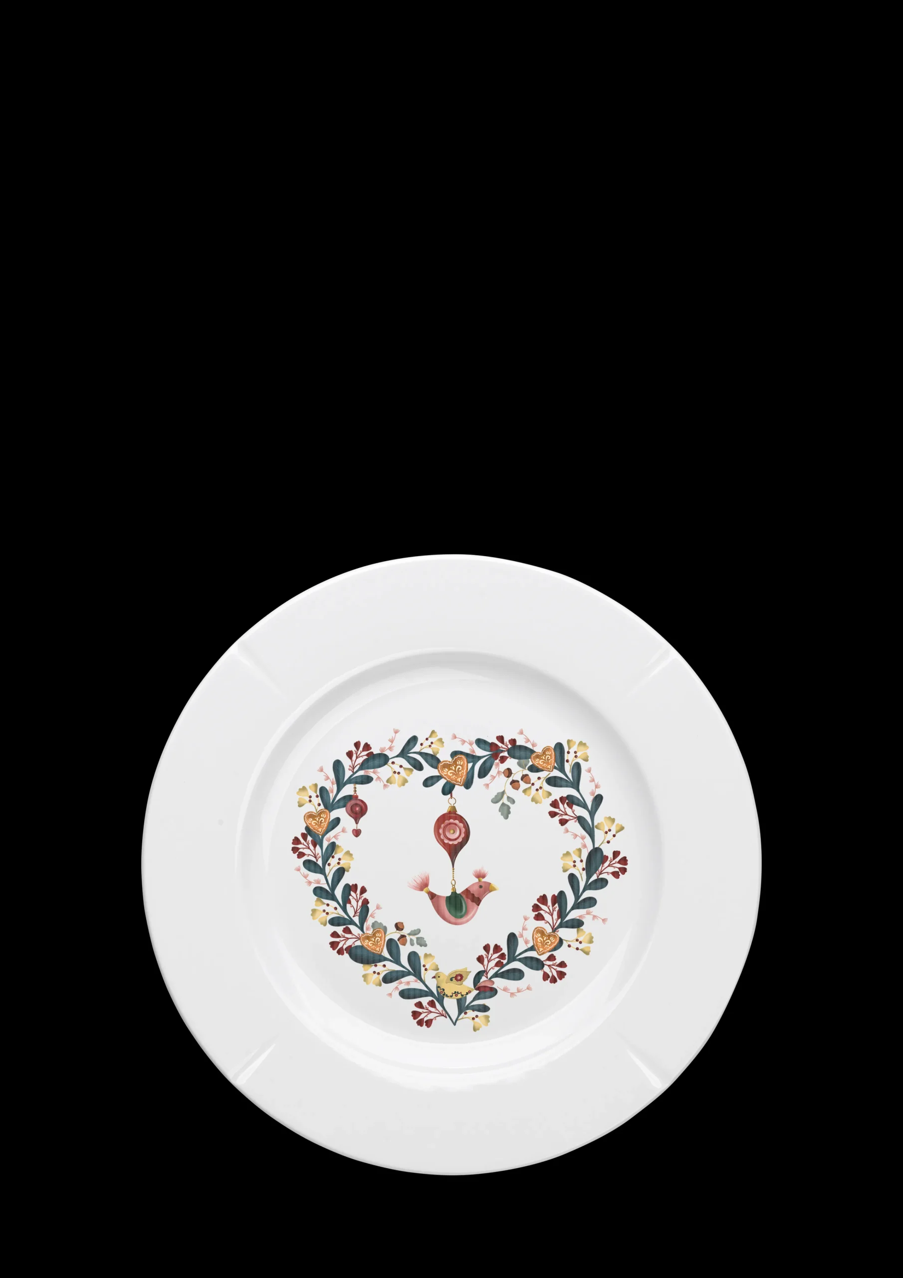 Rosendahl GC Cottage Tallerken Ø19.5 cm hvid m. deko